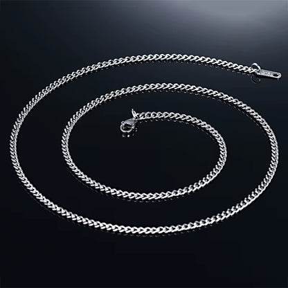1Pair Mgneti Heart Necklaces for Women Men,Never Fade Love Attractive Couple Necklace,60Cm Stainless Steel Cuban Link Chain