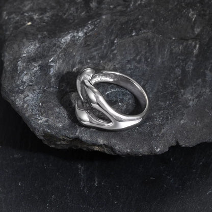 Rock Punk Claw Ring for Men Boys,Waterproof Stainless Steel Dinosaur Claw Ring,Causal Jewelry Halloween Gift