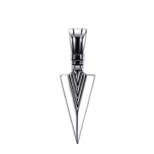 Retro Viking Spear Pendants for Men Necklaces Stainless Steel Male Necklaces Tribal Style Punk Necklaces